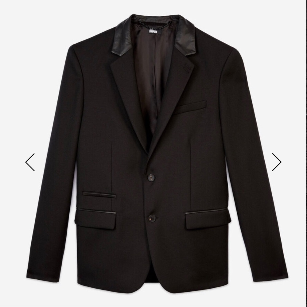 The Kooples Women’s Blazer with Leather Trim, Size 34